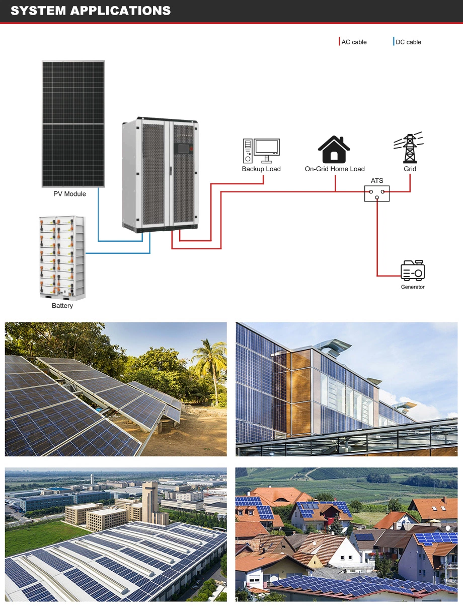 Chisage Ess Industrial Hybrid Inverter Support Battery Capacity and Discharge