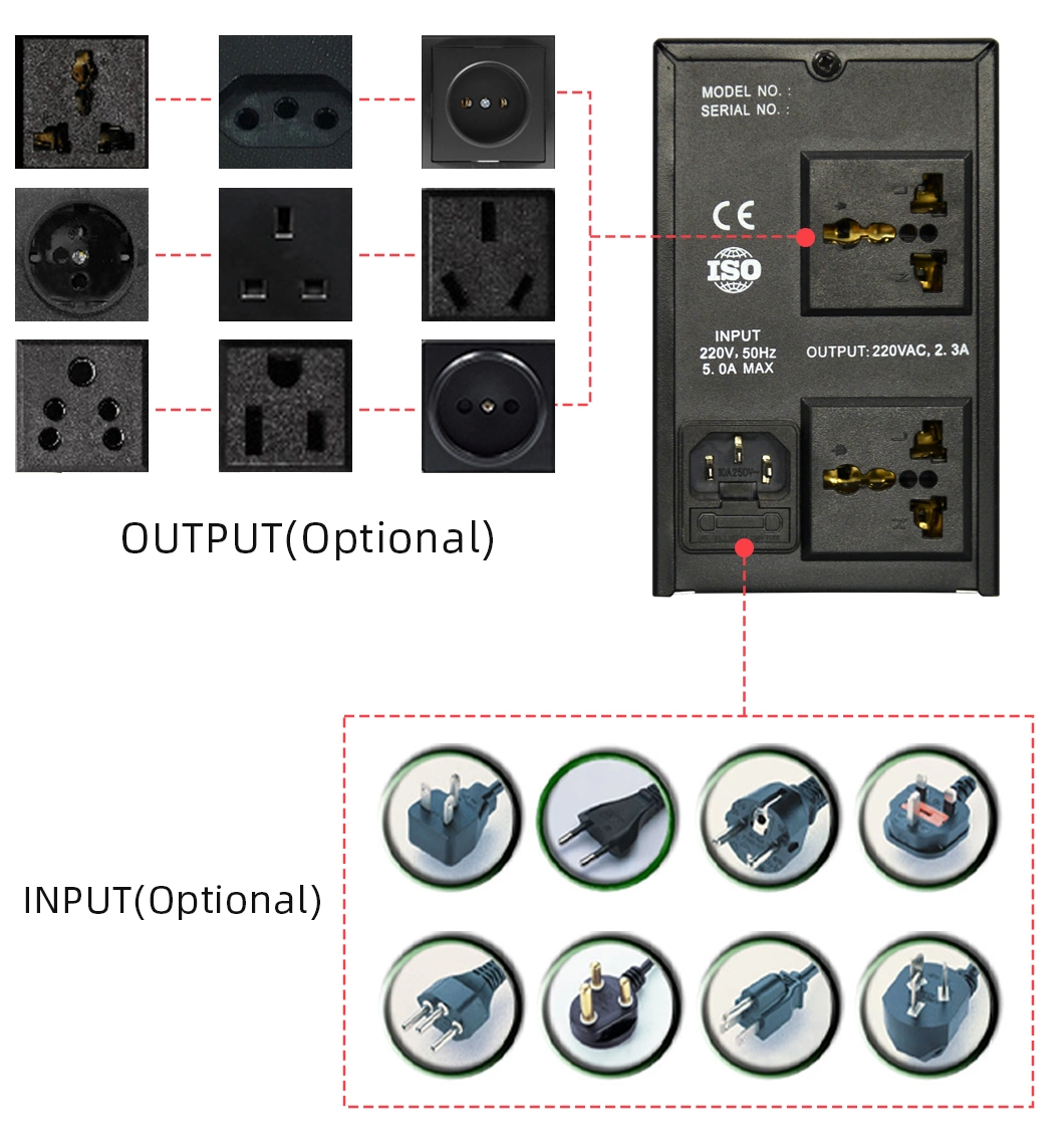 Techfine Offline UPS 650va 800va 1200va 200va Computer Backup UPS