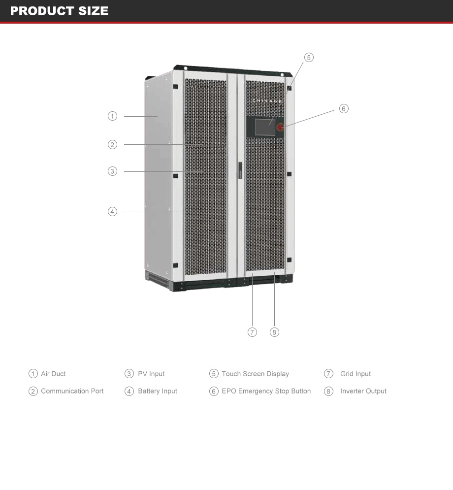 Chisage Ess Industrial Hybrid Inverter Support Battery Capacity and Discharge