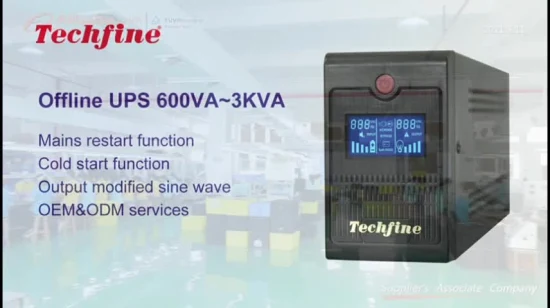 Fonte de alimentação Techfine 650va UPS interativo de linha para fonte de alimentação UPS off-line de computador doméstico